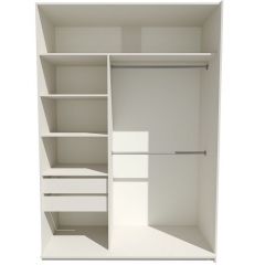 Шкаф-купе 1600 серии SOFT D6+D6+B2+PL3 (2 ящика+2штанги) профиль «Капучино» в Югорске - yugorsk.mebel24.online | фото 2