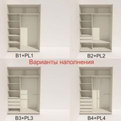 Шкаф-купе 1600 серии SOFT D6+D6+B2+PL3 (2 ящика+2штанги) профиль «Капучино» в Югорске - yugorsk.mebel24.online | фото 6