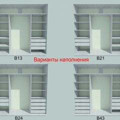 Шкаф-купе 1950 серии SILVER S3+S1+S4 B22+PL3 (по 2 ящика лев/прав+2 штанги) профиль «Серебро» в Югорске - yugorsk.mebel24.online | фото 5