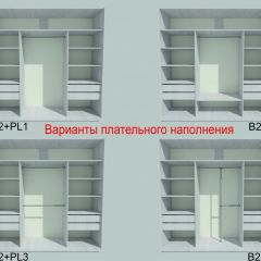 Шкаф-купе 1950 серии SILVER S3+S1+S4 B22+PL3 (по 2 ящика лев/прав+2 штанги) профиль «Серебро» в Югорске - yugorsk.mebel24.online | фото 6