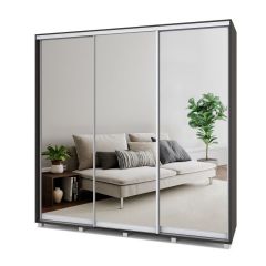 МАРТИН Шкаф-купе с зеркалами Венге (2200*450) М423 в Югорске - yugorsk.mebel24.online | фото