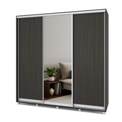 МАРТИН Шкаф-купе с зеркалом Венге (2200*450) М422 в Югорске - yugorsk.mebel24.online | фото