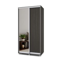 РОЛАНД Шкаф-купе с зеркалом Венге (450*1100) Р412 в Югорске - yugorsk.mebel24.online | фото