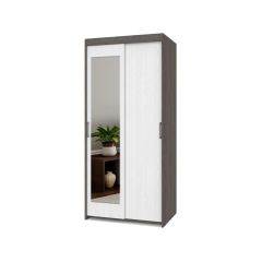 ТОМАС Шкаф-купе с зеркалом Анкор темный/светлый Т22 в Югорске - yugorsk.mebel24.online | фото