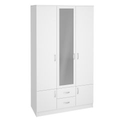 Шкаф Ронда ШК-3 с зеркалом (Белый) в Югорске - yugorsk.mebel24.online | фото