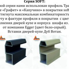 Шкаф-купе 1400 серии SOFT D1+D3+B2+PL1 (2 ящика+1штанга) профиль «Графит» в Югорске - yugorsk.mebel24.online | фото 5