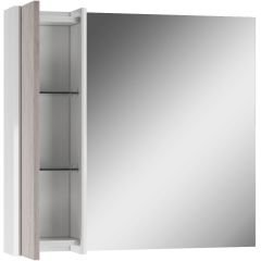 Шкаф-зеркало Uno 80 Дуб серый левый/правый Домино (DU1504HZ) в Югорске - yugorsk.mebel24.online | фото 4
