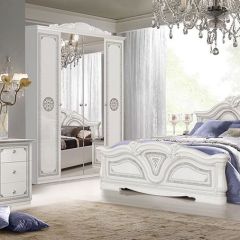 Спальня Грация (комплект 4 дв.) белый/серебро в Югорске - yugorsk.mebel24.online | фото