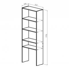 Стеллаж Элемент-1 (белый) в Югорске - yugorsk.mebel24.online | фото 2