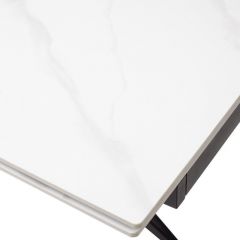 Стол FORIO 160 MATT WHITE MARBLE SOLID CERAMIC / BLACK, ®DISAUR в Югорске - yugorsk.mebel24.online | фото 9
