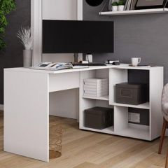 Стол компьютерный угловой СКМУ-4 Белый в Югорске - yugorsk.mebel24.online | фото