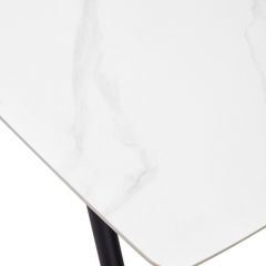 Стол RIVOLI 140 MATT WHITE MARBLE SOLID CERAMIC / BLACK, ®DISAUR в Югорске - yugorsk.mebel24.online | фото 9