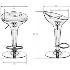 Стул барный DOBRIN BOMBA LM-1004 (серебряный металлик) в Югорске - yugorsk.mebel24.online | фото