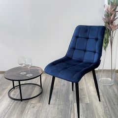 Стул CHIC BLUVEL-86 NAVY BLUE / черный каркас М-City в Югорске - yugorsk.mebel24.online | фото 5