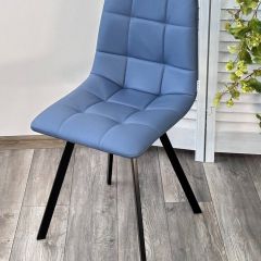 Стул CHILLI-Q SQUARE Oracul 795 Синий, экокожа PU / черный каркас, М-City в Югорске - yugorsk.mebel24.online | фото 4