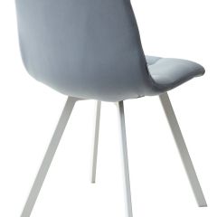 Стул CHILLI SQUARE G108-56 пудровый синий, велюр/ белый каркас М-City в Югорске - yugorsk.mebel24.online | фото 4