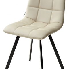 Стул CHILLI SQUARE HK017-02 серо-бежевый, PU/ черный каркас М-City в Югорске - yugorsk.mebel24.online | фото