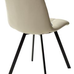 Стул CHILLI SQUARE HK017-02 серо-бежевый, PU/ черный каркас М-City в Югорске - yugorsk.mebel24.online | фото 4