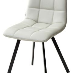 Стул CHILLI SQUARE HK017-03 светло-серый, PU/ черный каркас М-City в Югорске - yugorsk.mebel24.online | фото