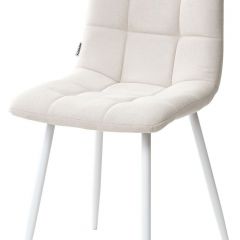 Стул CHILLI UF860-01B бежевый, ткань/белый каркас М-City в Югорске - yugorsk.mebel24.online | фото