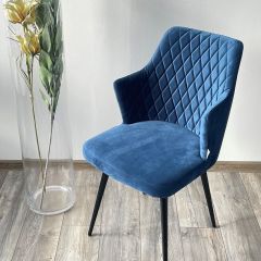 Стул HERMAN 360 град. СИНИЙ #29, велюр / черный каркас М-City в Югорске - yugorsk.mebel24.online | фото