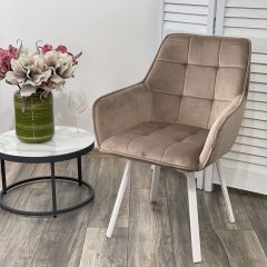 Стул MAVERICK 360 град. поворот. BLUVEL-40 BEIGE/ белый каркас, М-City в Югорске - yugorsk.mebel24.online | фото 2