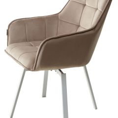 Стул MAVERICK 360 град. поворот. BLUVEL-40 BEIGE/ белый каркас, М-City в Югорске - yugorsk.mebel24.online | фото 8