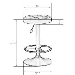 Табурет барный DOBRIN BRUNO LM-5008 (черный) в Югорске - yugorsk.mebel24.online | фото 2