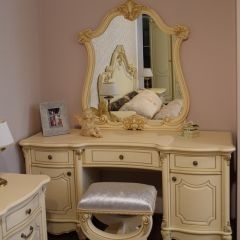 Туалетный стол + Зеркало Мона Лиза (крем) в Югорске - yugorsk.mebel24.online | фото 6