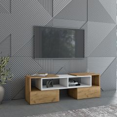 Тумба раздвижная (ЛДСП дуб крафт золотой/белый) в Югорске - yugorsk.mebel24.online | фото 3