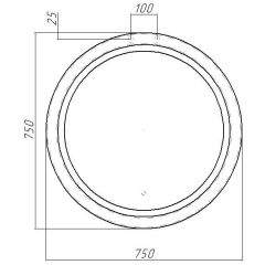 Зеркало Gia 75 white с подсветкой Sansa (SGa1044Z) в Югорске - yugorsk.mebel24.online | фото 6