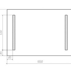 Зеркало Good Light 2-100 с подсветкой Домино (GL7016Z) в Югорске - yugorsk.mebel24.online | фото 3