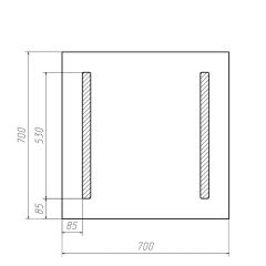 Зеркало Good Light 2-70 с подсветкой Домино (GL7012Z) в Югорске - yugorsk.mebel24.online | фото 6