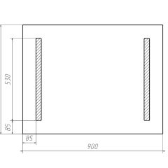 Зеркало Good Light 2-90 с подсветкой Домино (GL7015Z) в Югорске - yugorsk.mebel24.online | фото 6