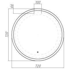 Зеркало Moon 72 white с подсветкой Sansa (SMo1046Z) в Югорске - yugorsk.mebel24.online | фото 8