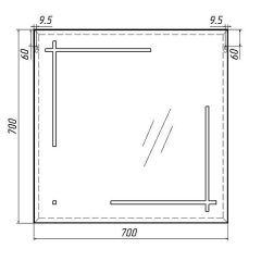 Зеркало Ray 70 black с подсветкой Sansa (SR1038Z) в Югорске - yugorsk.mebel24.online | фото 6