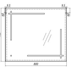 Зеркало Ray 80 black с подсветкой Sansa (SR1037Z) в Югорске - yugorsk.mebel24.online | фото 7