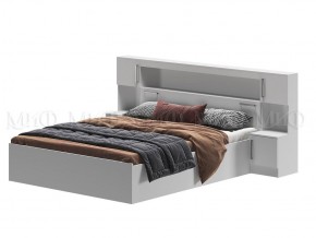 БАСЯ Кровать 1600 с надстройкой и с тумбами (белый) в Югорске - yugorsk.mebel24.online | фото