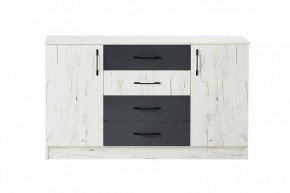 БЕАТРИС Комод К1400 (дуб крафт белый/антрацит) в Югорске - yugorsk.mebel24.online | фото