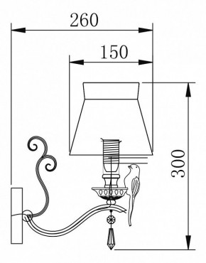 Бра Maytoni Bird ARM013-01-W в Югорске - yugorsk.mebel24.online | фото 2