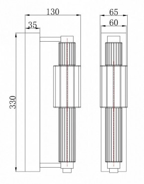 Бра Maytoni Verticale MOD308WL-L9CG3K в Югорске - yugorsk.mebel24.online | фото 3