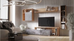 ДАЛЛАС Гостиная (модульная) цемент темный в Югорске - yugorsk.mebel24.online | фото