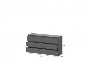ДЕНВЕР Комод с ящиками (1,38м) Серия 2 (Графит серый) в Югорске - yugorsk.mebel24.online | фото 2