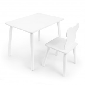 Детский комплект стол и стул «Мишка» Rolti Baby (белый/белый, массив березы/мдф) в Югорске - yugorsk.mebel24.online | фото 1