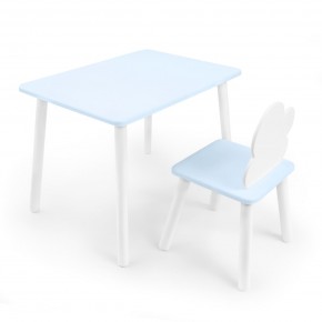 Детский комплект стол и стул «Облачко» Rolti Baby  (голубая столешница/голубое сиденье/белые ножки) в Югорске - yugorsk.mebel24.online | фото