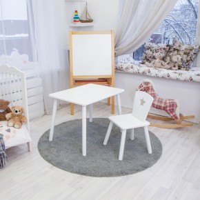 Детский комплект стол и стул «Звезда» Rolti Baby (белый/белый, массив березы/мдф) в Югорске - yugorsk.mebel24.online | фото 2