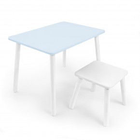 Детский комплект стол и табурет Rolti Baby (голубая столешница/белое сиденье/белые ножки) в Югорске - yugorsk.mebel24.online | фото