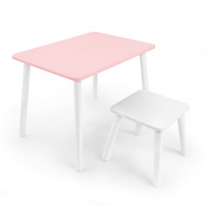 Детский комплект стол и табурет Rolti Baby (розовая столешница/белое сиденье/белые ножки) в Югорске - yugorsk.mebel24.online | фото 1