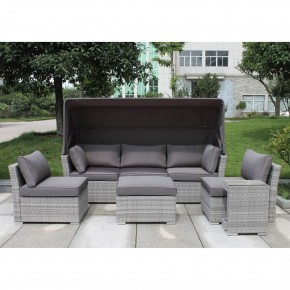 Диван-трансформер из искусственного ротанга AFM-320G Grey в Югорске - yugorsk.mebel24.online | фото 2