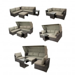 Диван-трансформер из искусственного ротанга AFM-320G Grey в Югорске - yugorsk.mebel24.online | фото 3